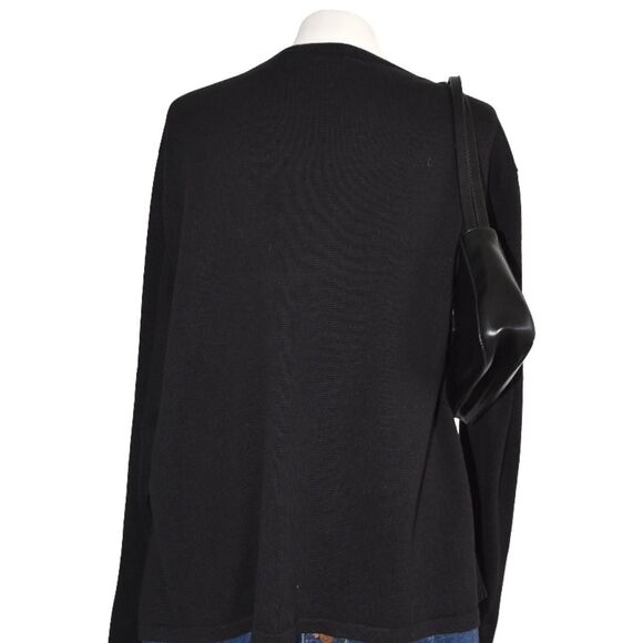 Vintage 90s Classic Elements Grandma Black Cardigan Birds Sz 22 XL - Picture 4 of 7